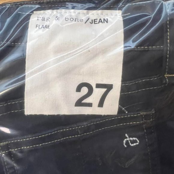 NWT! RAG & BONE 10 Inch Dune Flare Jeans Size-27 - Picture 7 of 7